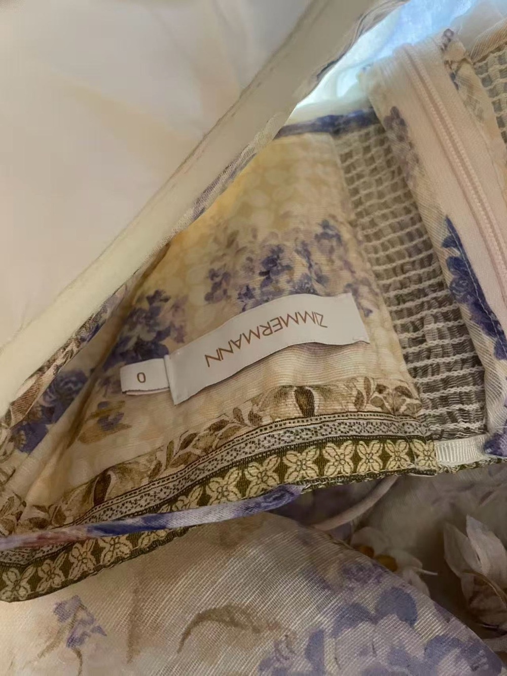 Zimmermann Floral maxi Dress in Cream and Lavender - Picture 14 of 15